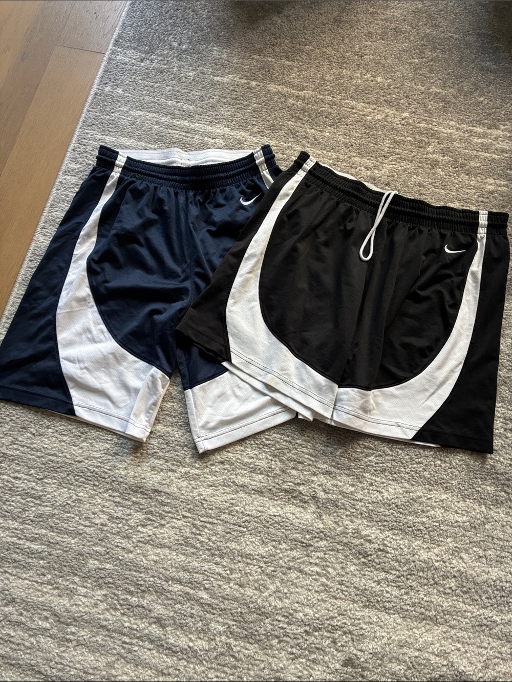 Set of 2 Nike Basketball shorts Black (Women) XL & Navy (Men) M